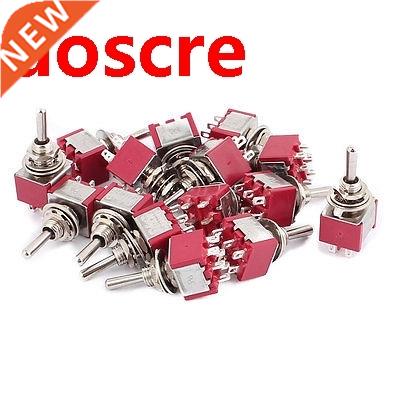 15 Pcs 250VAC 2A 125VAC 5A 6 Terminals DPDT ON/OFF/ON Moment
