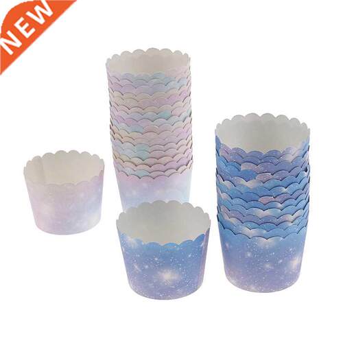 50Pcs Rainbow Cupcake Liners for Baking Gradient Cupcake