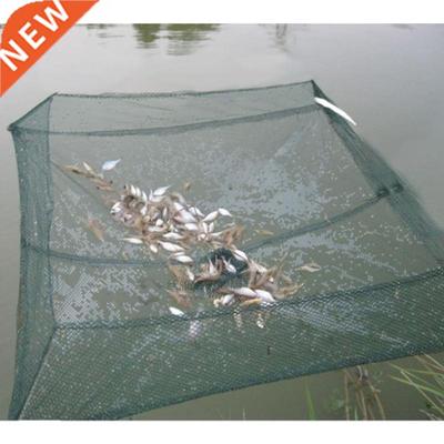 Shrimp Fish Net Outdoor Folding Fishing Bait Net 60*60cm Por