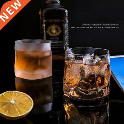 Crystal Whiskey Glass Irregular Stemless Wine Glass