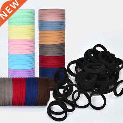 10/50/100 Pcs/Set Women Girls Sweet Colors Soft Elastic Hair