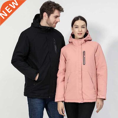 Winter Heated Jacket Men Women USB Smart Waterproof Carbon F