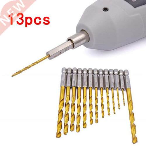 Hexagonal handle twist drill bit plated with titanium 6.35 h