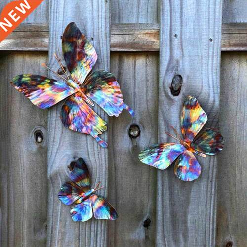 Colorful Pendant Metal Butterflies Garden Decorations