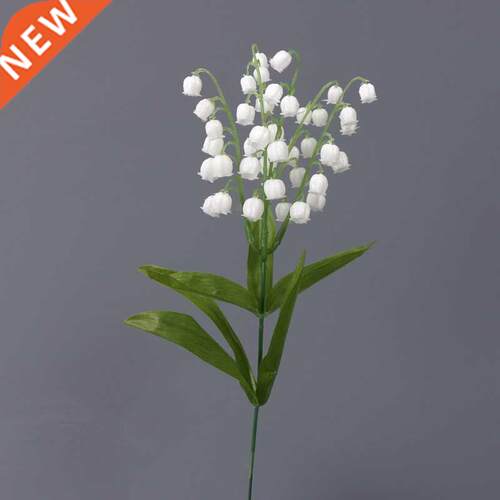 Beautiful pure white bell orchid plastic artificial flowers