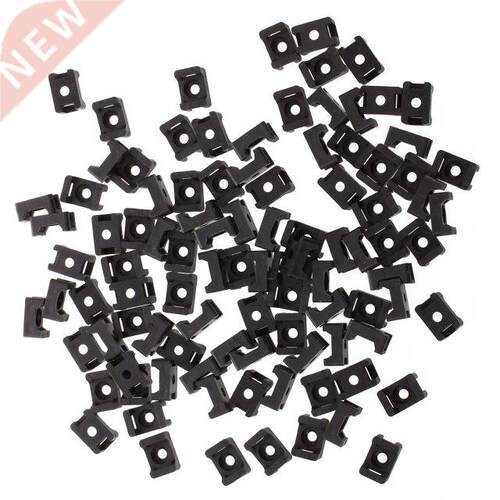 Wholesales Black 9mm Cable Tie Mount Saddle Type Plastic Wir