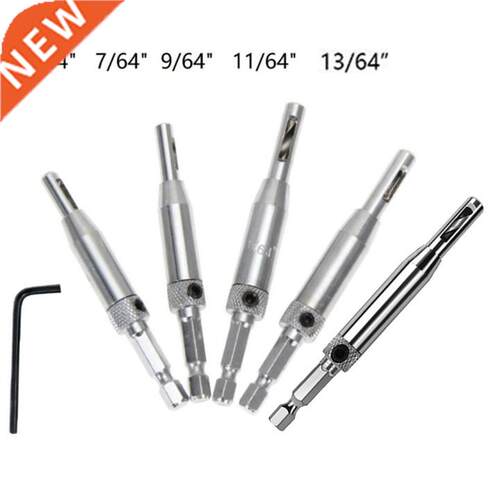 5PCS Self Centering Door Window Hinge Twist Drill Bits Set P