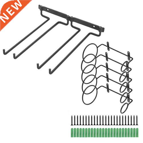 6Pcs Wall-Mounted Wne Rack Wth Wall Mountable Heavy Duty