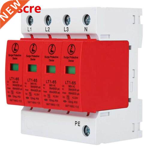 4P Surge Protector 65ka SPD Protection Module Appliances Low