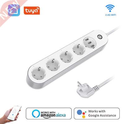 Aubess Smart EU Plug Power Strip Switch 1.5M cable Universal