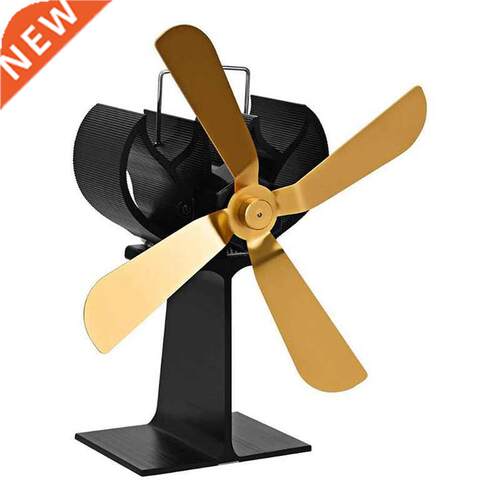 4 Blades Heat Powered Stove Fan Fireplace Fan Heat Powered F