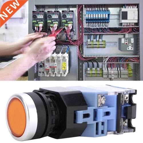 10 Pcs 22mm AC/DC24V push button switches BEM38-11DS Self-L