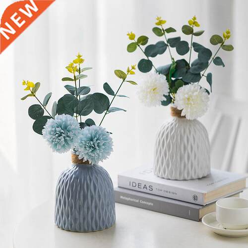 Modern Plastic Vase Home Decor European Imitation Ceramic Ra