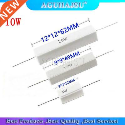 10pcs 10W Cement resistance resistor 1 2 5 8 ohm 1R 2R 5R 8R