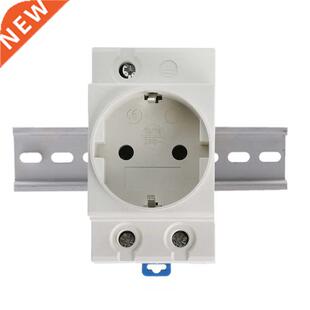 EU Type 35mm DIN Rail Mount AC Power Socket 16A 250V AC