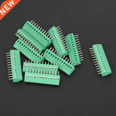 10pcs 12 Pin 2.54mm Pitch Green PCB Screw Terminal Block Con