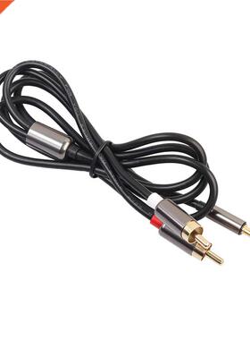 Black Silver Alloy Oxygen-Free Copper 3.5mm 2rca Lotus Cable