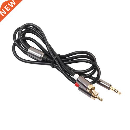 Black Silver Alloy Oxygen-Free Copper 3.5mm 2rca Lotus Cable