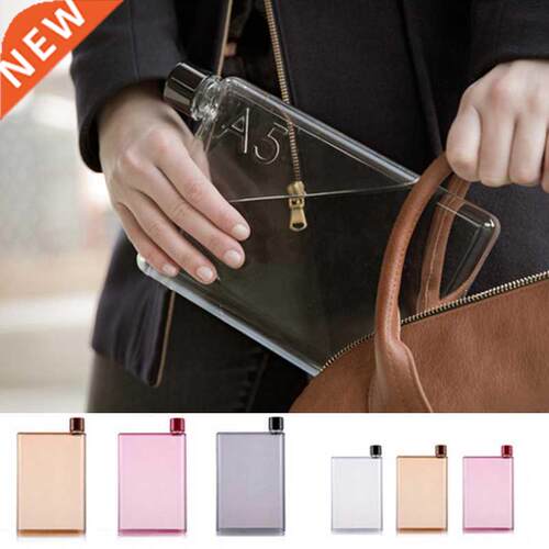 A5 A6 Paper Cup Botlte Flat Water Bottle Bpa Free Clear Book