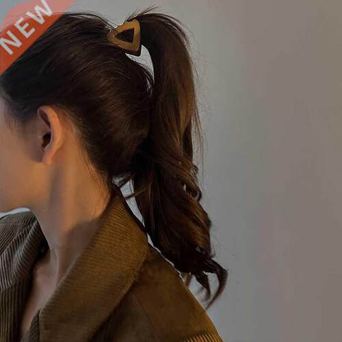 Milk coffee triangle hairpin female net red 2021 new high po