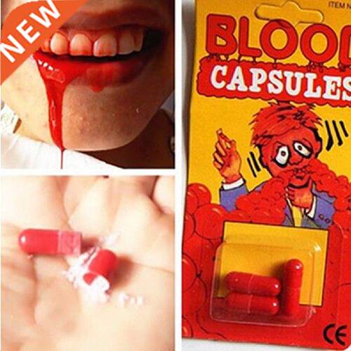 New Funny Blood Pill Trick Toys Whimsy Prop Vomiting Blood