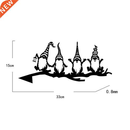 Naughty Iron Branch Leprechaun Silhouettes Garden Art