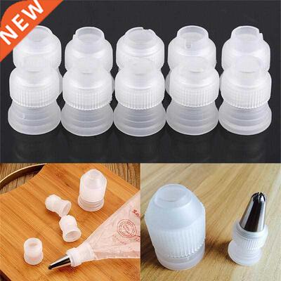 10pcs Coupler Adaptor Icing Piping Nozzle Bag Cake Flower Pa