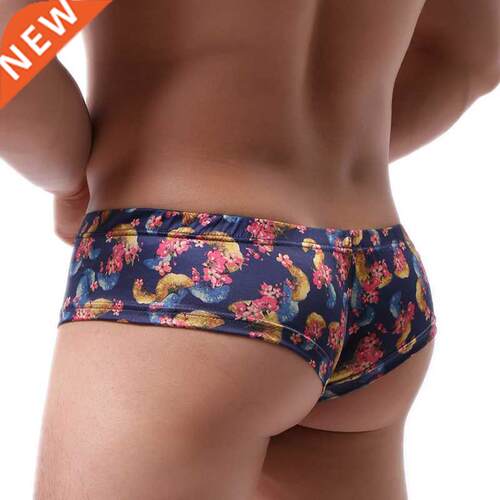 Boxer Mens Underwear Men Low Waist Print Boxers Panties Man