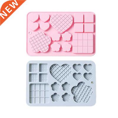 15 Holes Hard Candy Molds Silicone Material Flower Waffle Sh