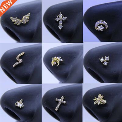 Piercing jewelry CZ Nose rings For Nose Piercing Stainless s