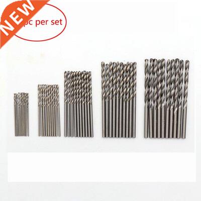 50Pcs HSS Titanium Coated Drill Bits High Speed Steel Drill