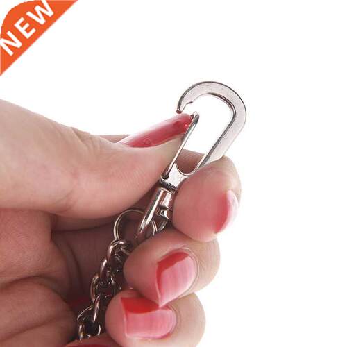 38cm Long Metal Wallet BeltJean Silver Ring Clip Keyring Men