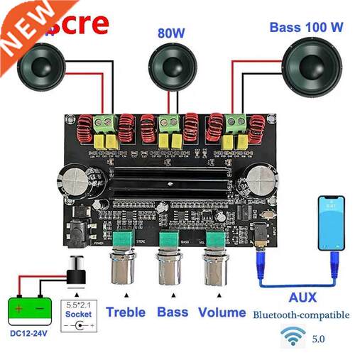 2*80W+100W TPA116D2 Power Subwoofer Bluetooth-compatible Am