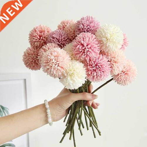 1//5PcsBunch Artificial Flower Bouquet Silk Dandelion Flowe