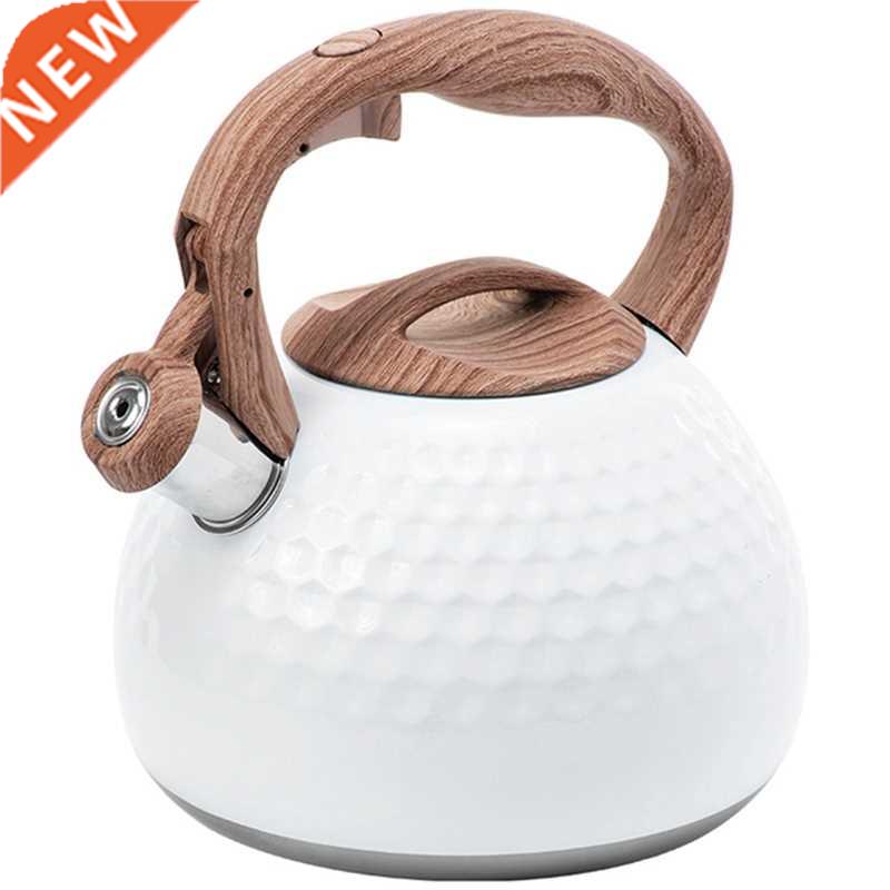 2.8L Stainless Steel Whistling Teapot Heat Resistant Handle