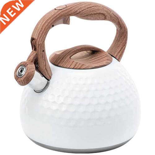 2.8L Stainless Steel Whistling Teapot Heat Resistant Handle