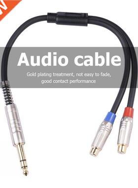 TRS Jack Male to Dual RCA Female Audio Cable 1 to 2 Y Connec