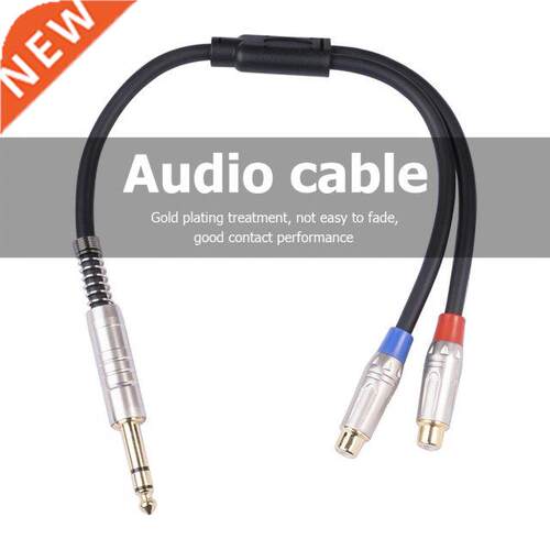 TRS Jack Male to Dual RCA Female Audio Cable 1 to 2 Y Connec