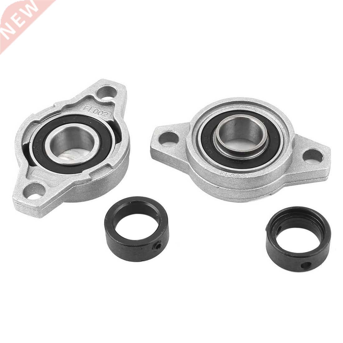 2 Pcs 15mm UFL002 Self-aligning Pillow Block Bearing Flange