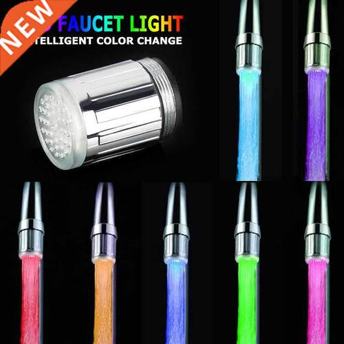 LED Temperature Sensitive 3-Color Light-up Faucet Kitchen Ba