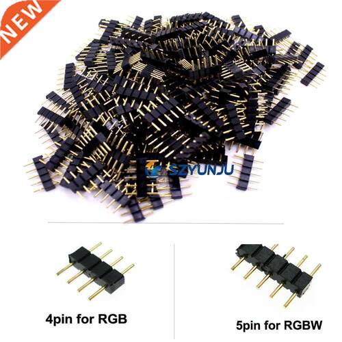 4pin RGB / 5pin RGBW Plug Male Connector For RGB/RGBW Female