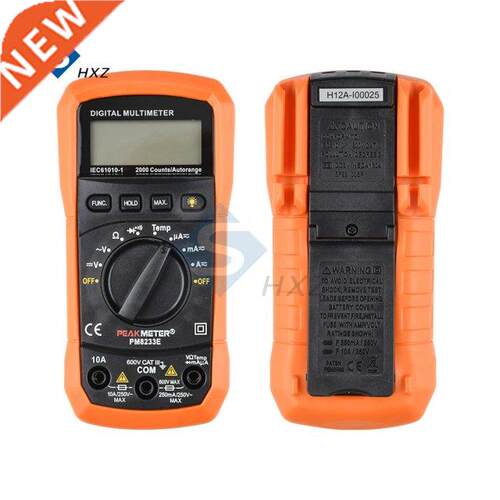MS82E LCD Digital Multimeter Auto Range AC DC Current Volt