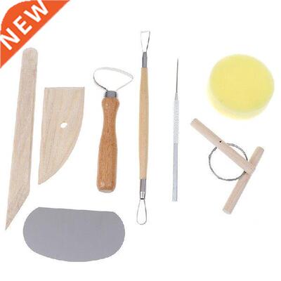 8pcs Practical Wood Knife Pottery Tool Pottery Tool Set