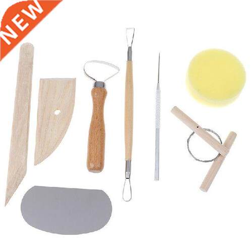 8pcs Practical Wood Knife Pottery Tool Pottery Tool Set