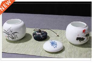 1PC Chinese Tea Caddy Pottery Canister Container for Puer