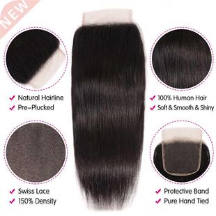UNice Hair 5x5 HD Lace Closure Brazilian Straight Hair Lace