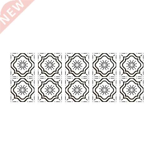 10 Pieces Of Square Self-Adhesive Tile Stickers Retro Matte