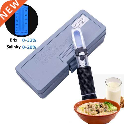 2 in 1 Handheld Brix/salinity refractometer sugar Brix 0-32%