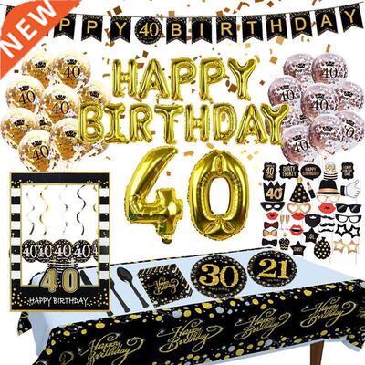 40th Birthday Party Gold Happy Birthday Balloon Foil 40th B