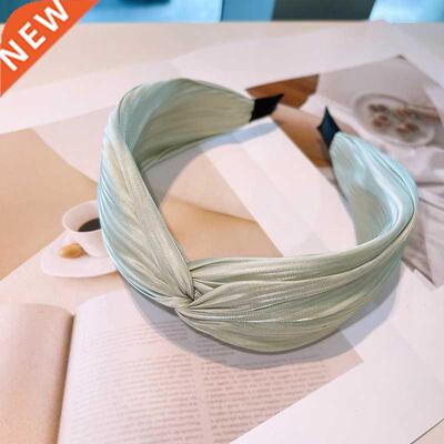 Wide Ladies Female Knot Headbands For Girls Simple Solid Can